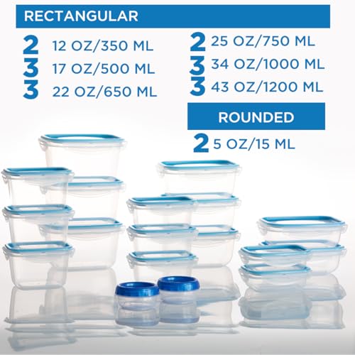 K PLASTICOS KENDY KendyFresh Plastic Food Storage Container Set, Leakproof