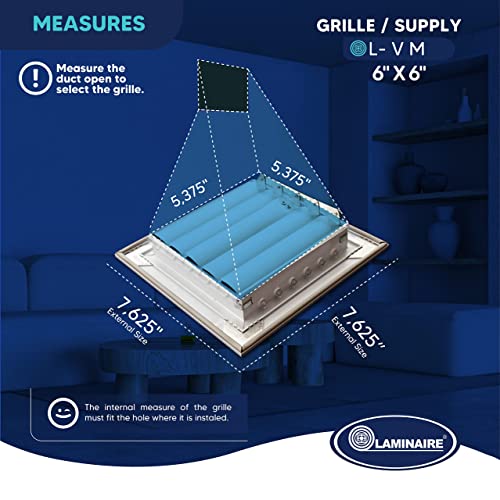 Optimized HVAC Vent Cover: Premium Aluminum 1-Way Diffuser