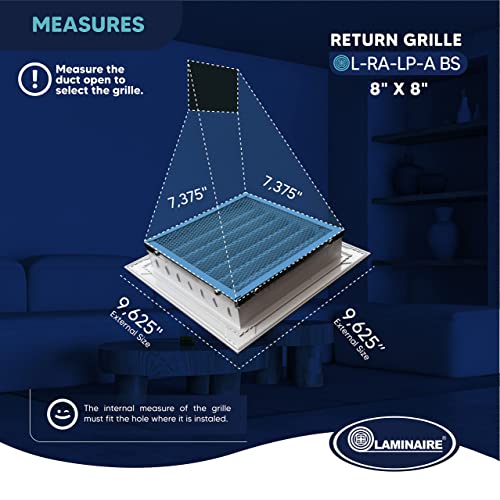 Vent Duct Cover. Aluminum Exterior Return Grille HVAC (Heating – Ventilation - Air Conditioning) Sidewall - Outside Air Louver Rain Block - with Back Screen Mesh -White - HVAC Grille.