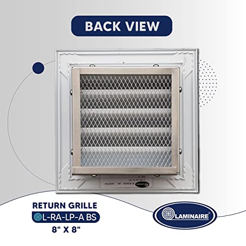 Vent Duct Cover. Aluminum Exterior Return Grille HVAC (Heating – Ventilation - Air Conditioning) Sidewall - Outside Air Louver Rain Block - with Back Screen Mesh -White - HVAC Grille.